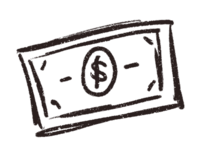 dollar bill line illustration