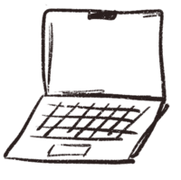laptop line illustration